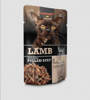 LEONARDO Pulled BeefKAtzenfutter_Lamm_1_Zwärgehüsli-Shop.png